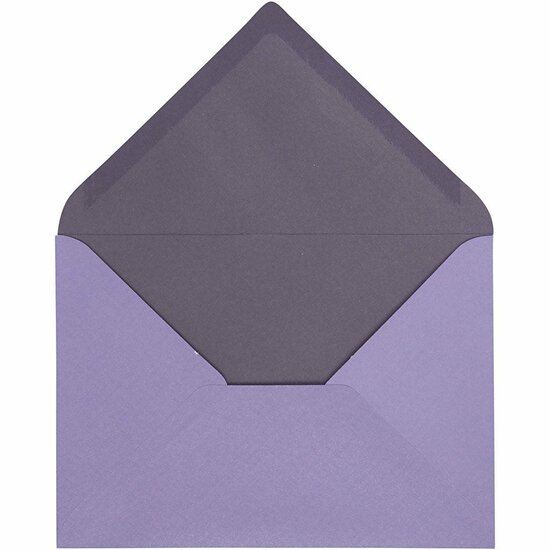 Enveloppen - Donkerpaars/Paarse Enveloppen - Voor Kaarten en Creatieve Projecten - Afmeting: 11,5x16 cm - Gewicht: 100 gr - Set van 10 Stuks - 1 Doos