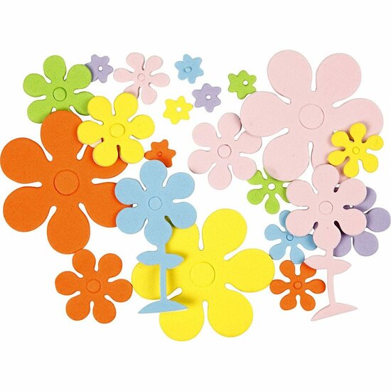 EVA Foam Figuren - Knutselfoam - Foam Rubber - EVA Foam Vormen - Diverse Maten - 10 - 60 mm - 2mm - 100 Stuks