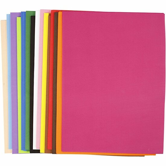 EVA Foam Diverse Kleuren - Knutselfoam - Foam Rubber - Grote Foam Vellen - Schuimrubber - A3 - 29,7 x 42 cm - 2mm - 30 Vellen