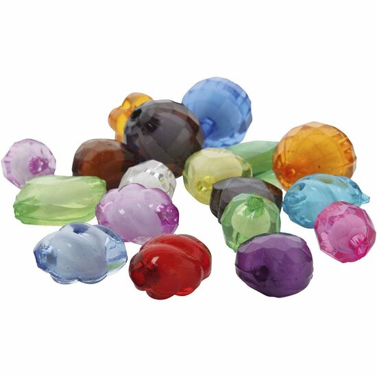 Facet Kralen – Acryl Mix Kralen – Kristallen Kralen – Doorzichtige Kralen – DIY Sieraden – Geslepen Kralen – Hobby Kralen – Kralen Voor Sieraden Maken – 8–20mm – Multi – 1000 Gram