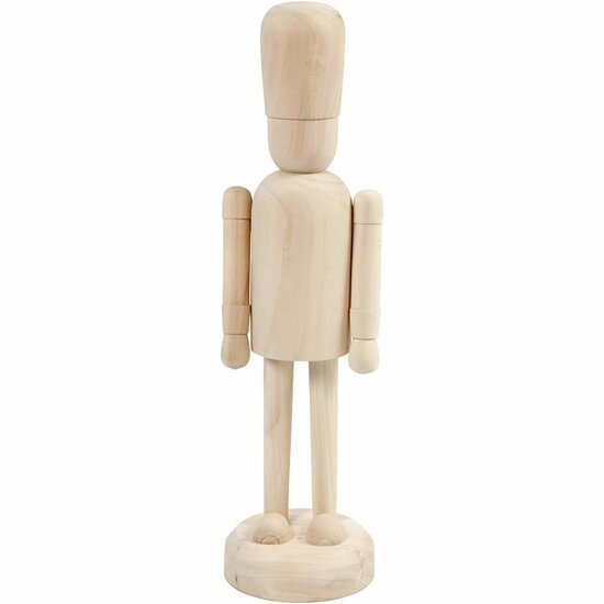 Grote Figuur Hout - DIY Houten Figuur - Creatieve Home Decor Figuren - Staande Houten Figuur - Houten Decoratiefiguur - Hoogte 45 cm - 1 Stuk