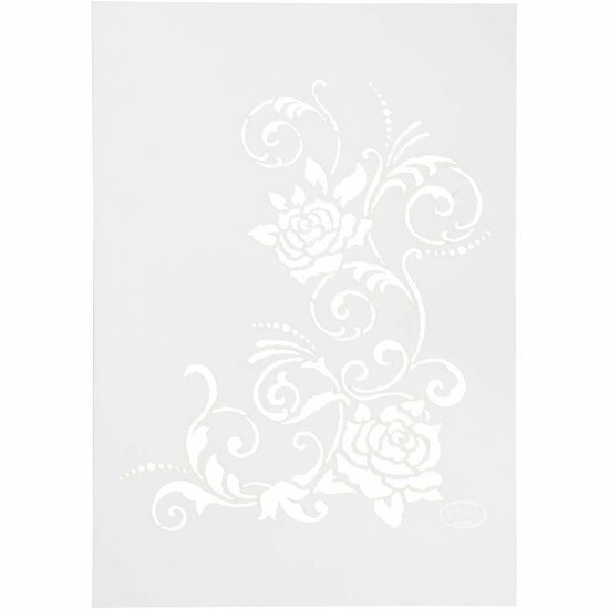 Flexibel Sjabloon - Bloemenpatroon - Plastic Sjabloon - DIY Knutsel Sjablonen - Tekensjabloon Bloemen - A4 Formaat - 210x297mm - 1 Stuk