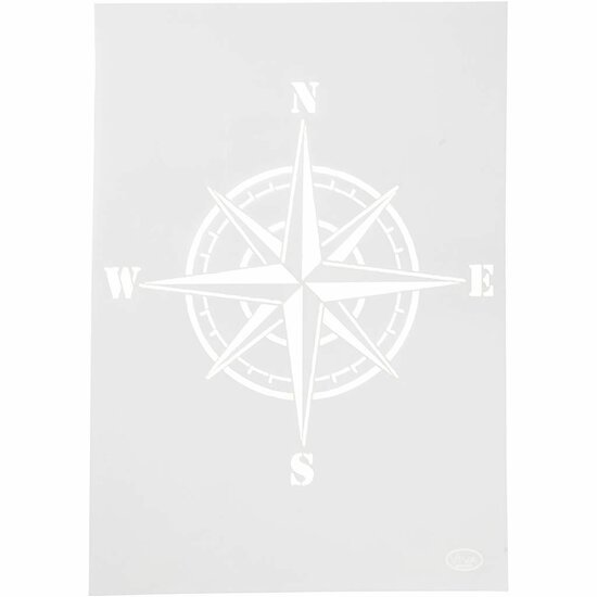 Acrylverf - Sjabloon - Flexibel Sjabloon Kompas - Decoratief Tekensjabloon - Geschikt Voor Acrylverf & Spuitverf - A4 Formaat, 210x297 mm