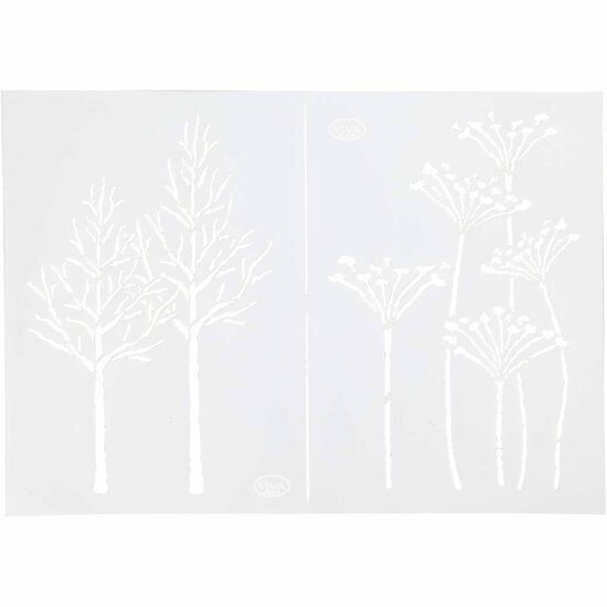 Flexibel Sjabloon Najaar - Herbruikbaar Verfsjabloon - DIY Knutselaccessoire - Ideaal voor Stempelen, Tekeningen & Kaarten - A4 Formaat, 210x297 mm, 1 Stuk