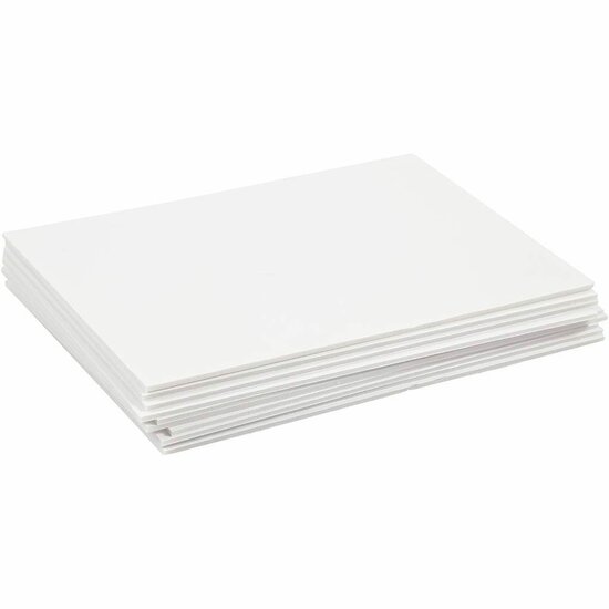 EVA Foam Wit - Schuimkarton - Gelinieerd Foam Bord - Knutselfoam - Modelbouw & DIY - A4 - 21 x 29,7 cm - 3mm - 10 Vellen