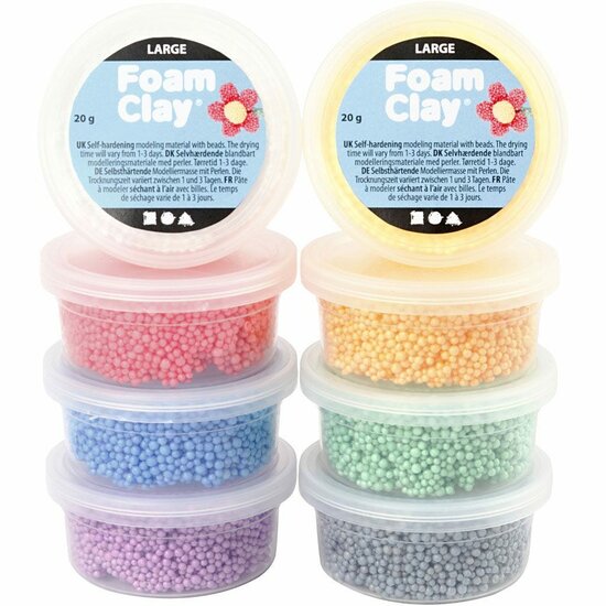 Klei - Blauwe Boetseerklei - Kinder Klei - Foam Clay - Lichtgewicht Klei - Air Dry Clay - Klei Met Styropor Balletjes - Zelfhardende Klei - 560 gram