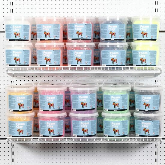 Klei - Diverse Kleuren Boetseerklei - Kinder Klei - Foam Clay - Lichtgewicht Klei - Air Dry Clay - Klei Met Styropor Balletjes - Zelfhardende Klei - 10 x 10 gram