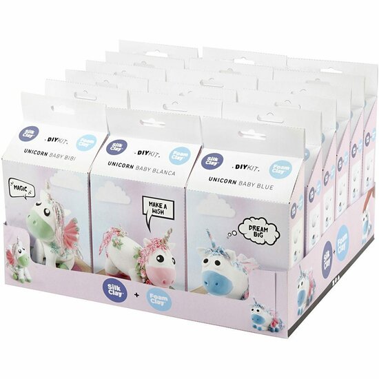 Klei Set Kinderen - Foam Clay Set - Knutselpakket Klei - Boetseerklei Set - Zachte Zelfhardende Klei - Drie Kleuren Set Blauw Groen Roze