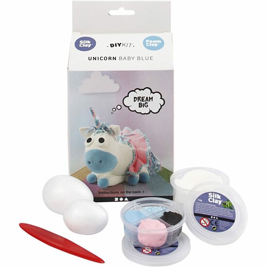 Klei Set Kinderen - Foam Clay Set - Knutselpakket Klei - Boetseerklei Set - Zachte Zelfhardende Klei - Unicorn Maken