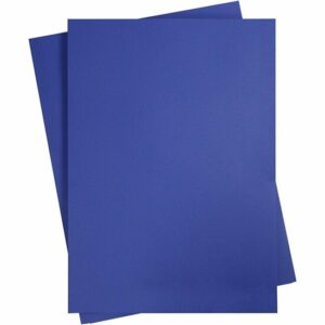 Blauw Karton 180 Grams - Blauw A2 Karton - Hobbykarton - Stevig Blauw Papier - A2 Blauw Papier 180 grams - Knutselpapier Knutselkarton - Koningsblauw - 42 x 60 cm - A2 - 10 Vellen