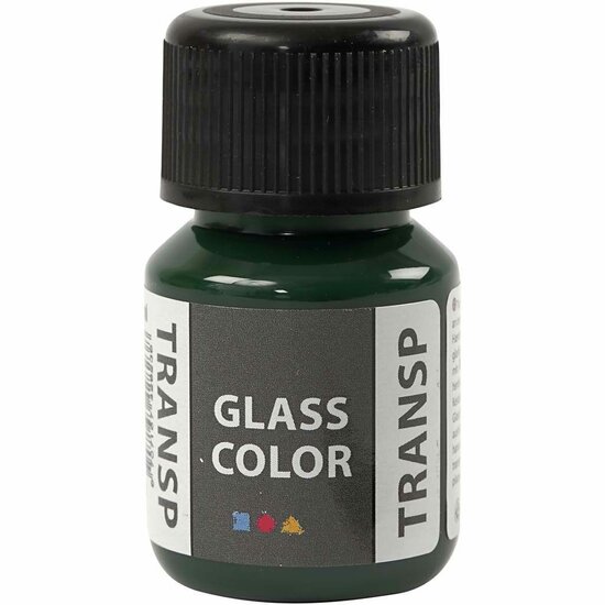 Glas- & Porseleinverf - Groen Transparant - Glaslak & Keramiekverf - Acryl Verf voor Glas, Servies & Aardewerk - Verf Voor Glas - Verf Voor Porselein - 30ml