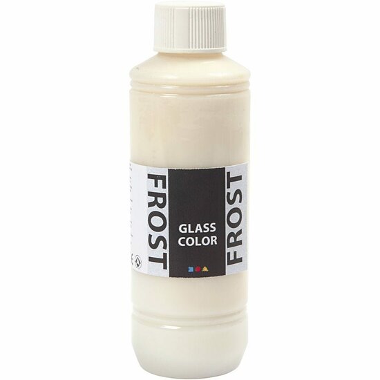 Glasverf – Frost Effect Porseleinverf – Ovenbakken Waterbasis Verf – Handafwasbestendig En Duurzaam – Perfect Voor DIY Creatieve Glasprojecten – 250 ml.