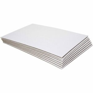 Golfkarton - Wit Bruin - Dubbelzijdig DIY Knutselkarton - Creatief Verstevigd Karton Voor Hobby en Decoratie - Karton Voor Verpakking En Decoratieve Projecten - 42x60 cm - 10 stuks