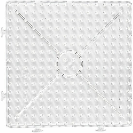 Grondplaat Voor Strijkkralen - Strijkkralenvormen - Strijkkralenbord - Onderplaat - Groot Vierkant - Jumbo Grote Strijkkralen - 15x15cm - 1 stuk