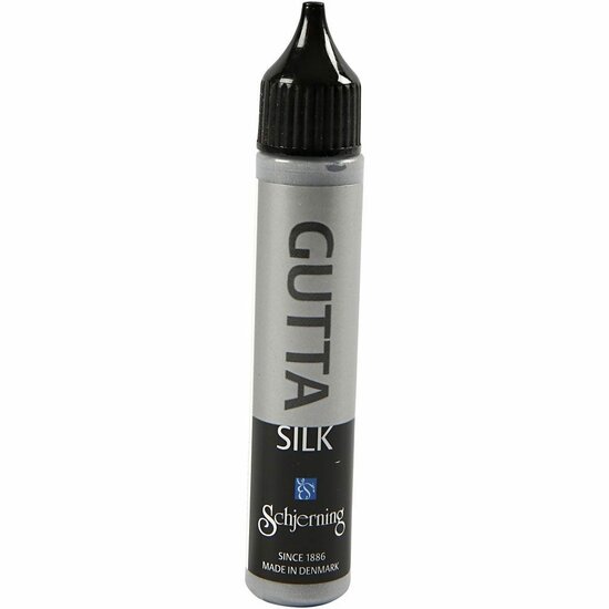 Gutta Lijnen Maken Verf - Zilveren Controleverf voor Precisie en Vloeiing in Schilderprojecten - Ideaal voor Creatieve Toepassingen - 28ml Fles