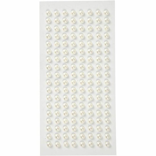 Halve Parels - Zelfklevende Kralen - Parelmoer Decoratie - DIY Halve Parels - Kleine Decoratieve Parels - Diameter 5 mm - 144 Stuks