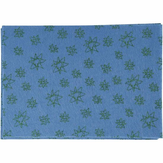 Hobbyvilt, blauw, A4, 210x297 mm, dikte 1 mm, 10 vel/ 1 doos