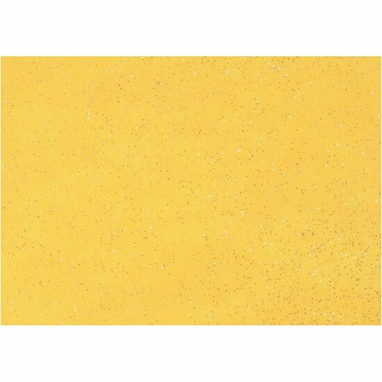 Hobbyvilt Geel - A4 Formaat - 1 mm Dikte - 10 Vellen - DIY Knutselvilt - Stevige Kwaliteit - Hobbyvilt met Glitter