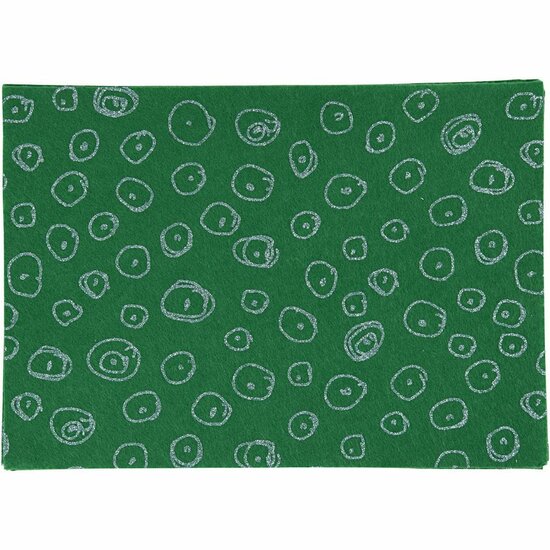 Hobbyvilt, groen, A4, 210x297 mm, dikte 1 mm, 10 vel/ 1 doos