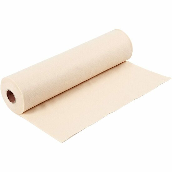 Licht Beige Hobbyvilt - DIY Knutselvilt - Hoogwaardig Stevig Vilt voor Naaiprojecten, Decoratie & Creatieve DIY - 45 cm Breed - 1,5 mm Dik - 5 m Rol