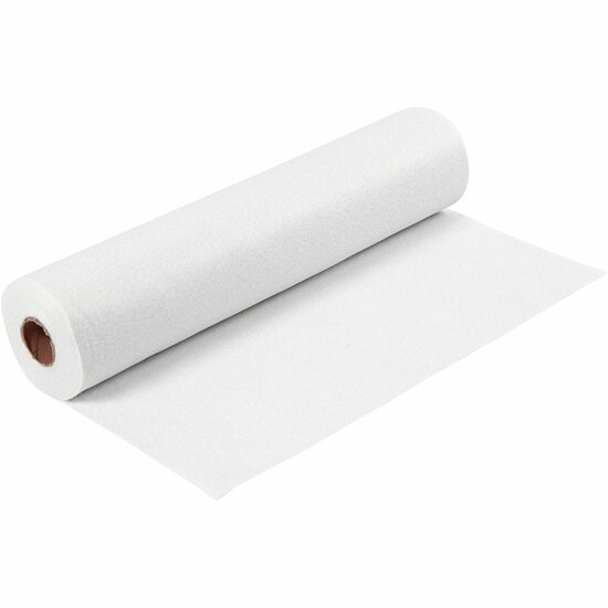 Vilt - Wit Hobbyvilt - DIY Decoratie Textiel - Rol Voor Knutselen En Naaien - Breedte 45cm - Lengte 5 Meter - Gewicht 180-200 Gram - Dikte 1,5mm