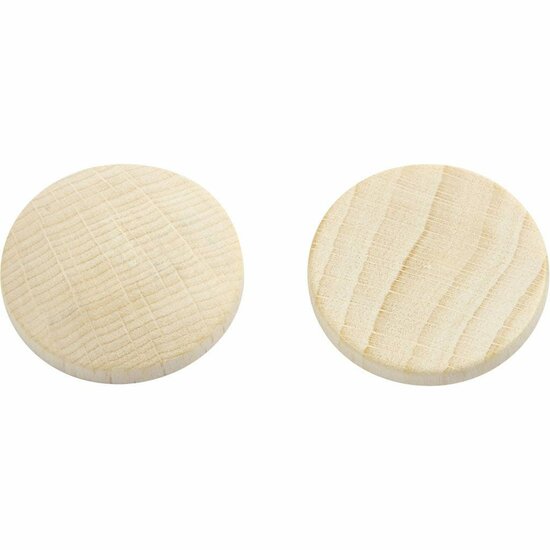 Houten Knopen - Grote Knopen - Hobby Knutselmateriaal - Decoratieve Knopen Voor Creatievelingen - Diameter 25mm - Dikte 5mm - 150 Stuks