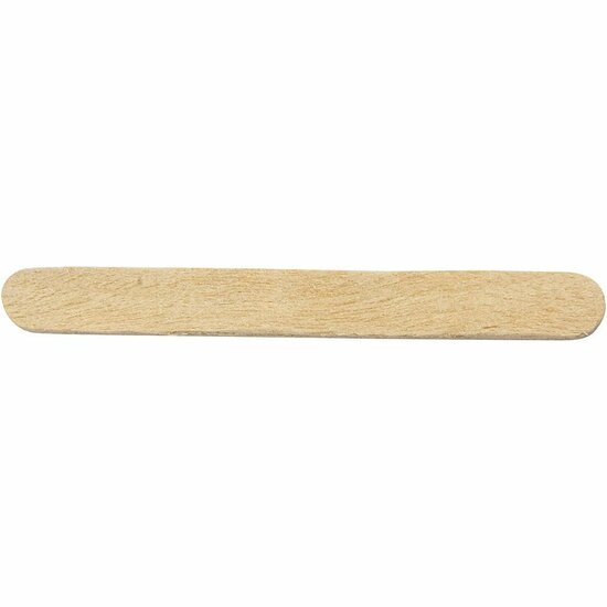 IJsstokjes - Houten Stokjes - Platte Houten Stokjes Voor Modelbouw, Knutselen & DIY - Naturel - 5,5cm Lang - 6mm Breed - 50 Stuks Per Verpakking - Perfect Voor Creatieve Hobby's