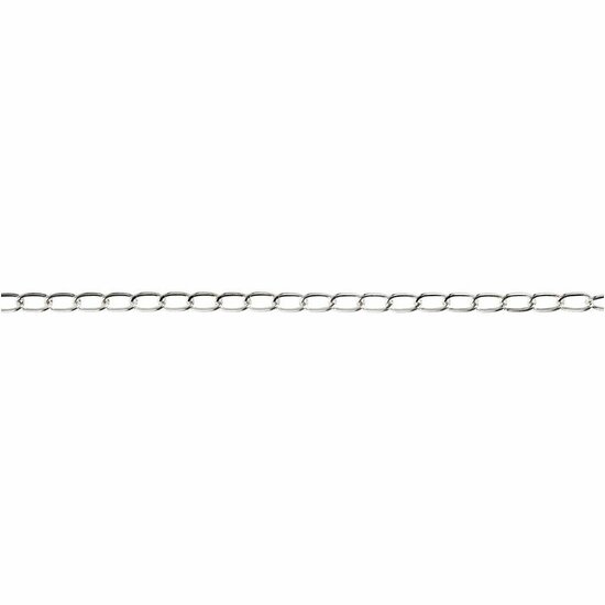 Jasseron - Verzilverd - Ketting Schakels - DIY Sieraden - Gedraaide Ketting - 6 mm SP - 5 Meter