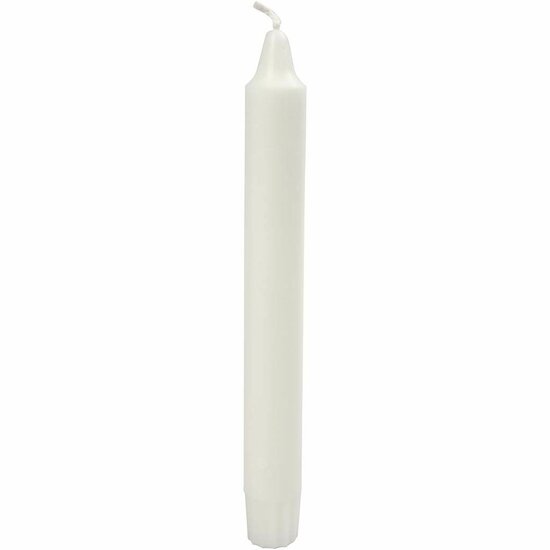 Kaarsen - Witte Kaarsen - Hoge Kaarsen Voor Decoratie - DIY Kaarsen Voor Tafelgebruik - Hobby Decoratie Kaarsen - Hoogte 20cm - Diameter 23mm - 30 Stuks