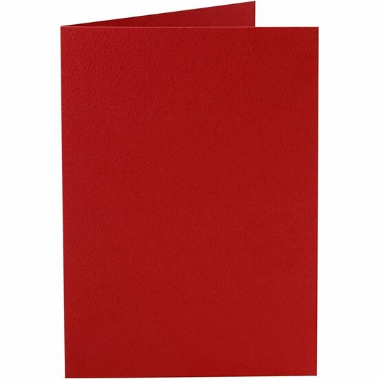 Dubbele Kaarten - Rood - 10,5x15 cm - 220 gr - Set van 10 - Hoogwaardig Kaartkarton - Ideaal voor Wenskaarten, Uitnodigingen & Hobbyprojecten