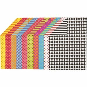 Karton - Gekleurd Hobbykarton - A4 Formaat - 250 Grams Papier - Met Patronen - Stevig DIY Knutselkarton - 20 Vellen - Perfect Voor Scrapbooking & Creatieve Projecten