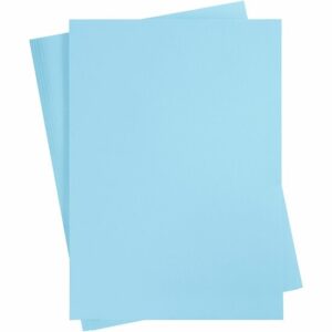 Blauw Karton 180 Grams - Blauw A2 Karton - Hobbykarton - Stevig Blauw Papier - A2 Blauw Papier 180 grams - Knutselpapier Knutselkarton - Hemelsblauw - 42 x 60 cm - A2 - 100 Vellen