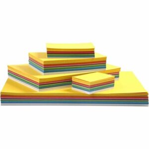 Karton 180 Grams - 13 Verschillende Vrolijke Kleuren A3, A4, A5, A6 Karton - Hobbykarton - Stevig Papier - A3, A4, A5, A6 Papier 180 grams - Knutselpapier Knutselkarton - 1500 Vellen