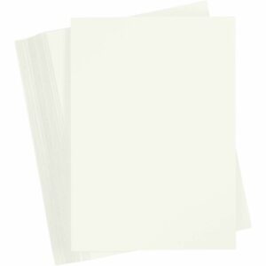 Wit Karton 180 Grams - Ivoorkleurig A4 Karton - Hobbykarton - Stevig Papier - A4 Papier 180 grams - Knutselpapier Knutselkarton - 21x29,7 cm - 100 Vellen