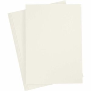 Wit Karton 220 Grams - Off-White A4 Karton - Hobbykarton - Stevig Papier - A4 Papier 220 grams - Luxe Creatief Karton - 21x29,7 cm - A4 - 10 Vellen