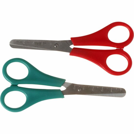 Kinderscharen - Veiligheidsscharen Voor Kinderen - Perfect Voor Knutselen, School & DIY Projecten - Ergonomisch Ontwerp - Geschikt Voor Papier Knippen - Handvat Voor Extra Grip - Lengte 13 cm - Set va