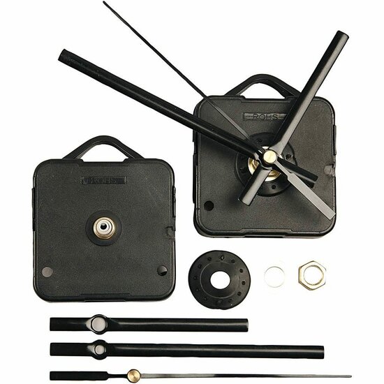 Klokonderdelen En Uurwerken - Klok Wijzers - DIY - Zelf Een Klok Maken - Zwart - Max. afstand 6 mm - 1 set