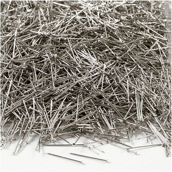 Kopspelden - Zilveren DIY Kopspelden - Luxe Stevige Spelden Voor Hobby & Kleding - Perfect Voor Decoratie & Naaiwerk - Duurzaam & Hoogwaardige Kwaliteit - L 18 mm - Dikte 0,6 mm - Gewicht 500 g