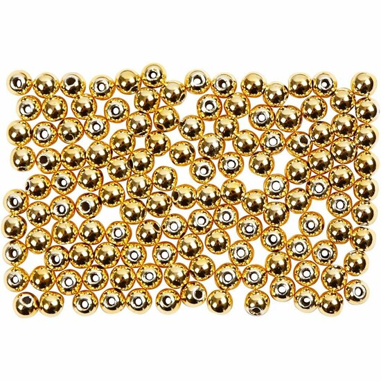 Kralen - Parels - Imitatie - Goud - Sieraden maken - Goudkleurige Kraaltjes - Diameter: 2,7mm - Gatgrootte: 0,7mm - 150 stuks