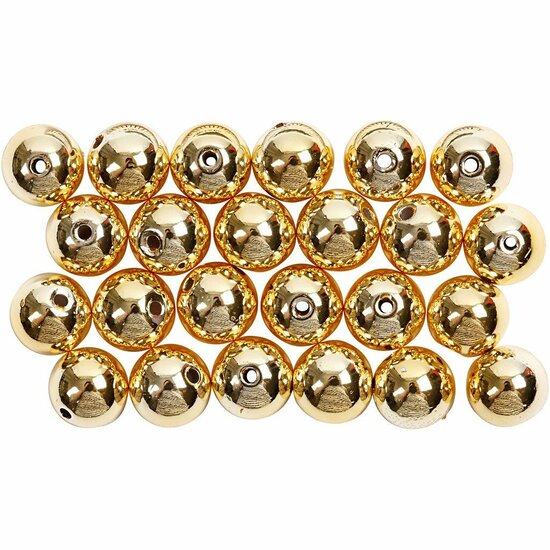 Kralen - Imitatie Gouden Parelkralen - DIY Sieraden Maken & Knutselen - Luxe Goudkleurige Hobbykralen - Geschikt Voor Kettingen & Armbanden - Diameter 8 mm - Gatgrootte 1 mm - Set van 50 Stuks