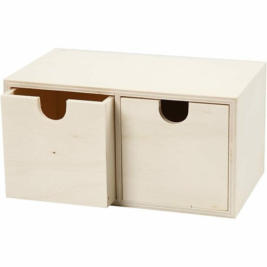 Ladenkast - Mini Houten Organizer - Opbergkastje Voor Knutselspullen, Sieraden & DIY - Afmetingen 9,2x17,7cm - Compact & Handig Voor Creatieve Werkplekken