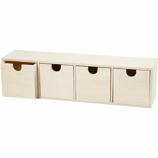 Ladenkast - Kleine Ladenkast - Decoratieve Kast - DIY Hobby Kast - Organisatie Lade - Opbergkast - Creatieve Kast - Hobby Decoratie - Afm 9,2x34,7cm - 1 Stuk