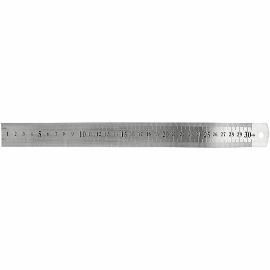 Liniaal 30 cm - Kunststof Meetlat - DIY Precisie Liniaal - Transparante Liniaal - Hobby Liniaal - Kantoorliniaal - Lange Meetlat - L 30 cm - 1 Stuk