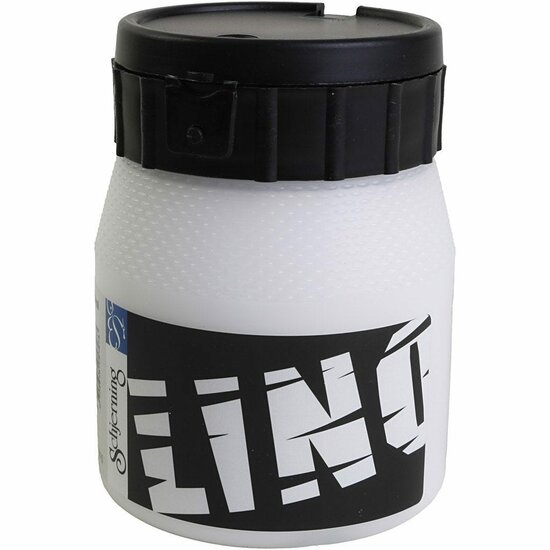Linoleum Verf - Witte Waterbasis Verf - DIY Kwaliteitsverf Voor Linoleumkunst & Druktechnieken - Geschikt Voor Diverse Toepassingen & Handwerk - Dikke Consistentie - 250ml - 1 Doosje