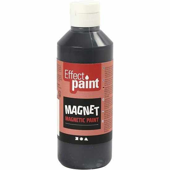 Magneetverf - Zwart - - 250 ml - Magnetische Verf voor Muren - Creëer Magnetische Oppervlakken - Droogtijd 24 Uur Tussen Lagen - Bedekking 1-2 m²