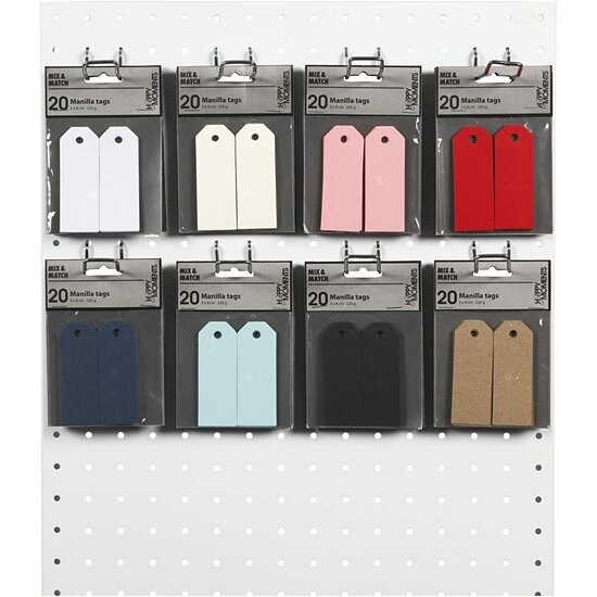 Labels 3x8 cm – 220 gr – 8x10 Dozen – Perfect voor Organisatie en Personaliseerbare Toepassingen