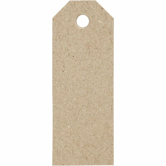 Manilla Labels Naturel - Kartonnen Labels - Cadeaulabels - Handgeschreven Labels - Organiseer & Decoreer - DIY Label Set - Vintage Labels - 3x8 cm - 220 gr - 20 Stuks