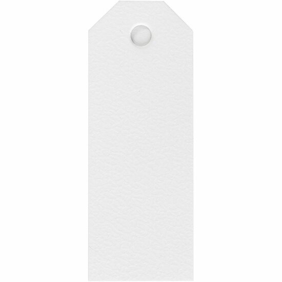 Manilla-Labels - Witte Labels - Decoratieve Tags - DIY Hobbylabels - Kleine Creatieve Labels - Formaat 3x8cm - Gewicht 220gr - Set Van 20 Stuks