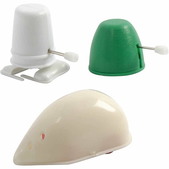 Mechanieken voor Figuren - Opwindbare Mechanische Onderdelen - DIY Knutselen, Speelgoed & Hobby Projecten - Set van 3 Verschillende Bewegingsmechanieken