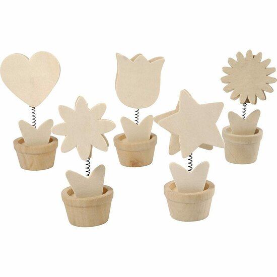 Memoclip - Decoratieve Clip - DIY Clip Voor Foto’s - Creatieve Knutselclip - Hobby Memo Clip - Hoogte 10cm - Diameter 5cm - Set Van 10 Stuks